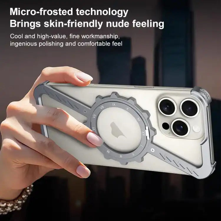 Z-shaped Frameless Metal 360 Holder MagSafe Phone Case