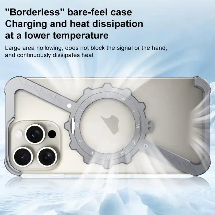 Z-shaped Frameless Metal 360 Holder MagSafe Phone Case