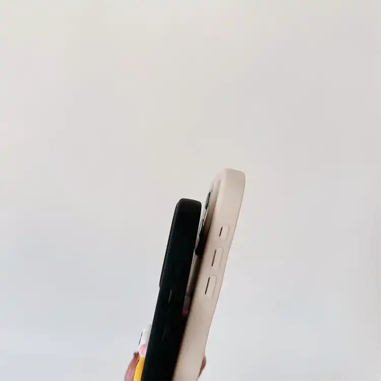 Cartoon Sausage Mouth TPU Phone Case with Bead Chain