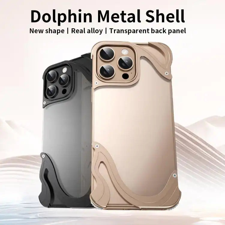 Dolphin Metal Hybrid PC Transparent Back Panel Phone Case
