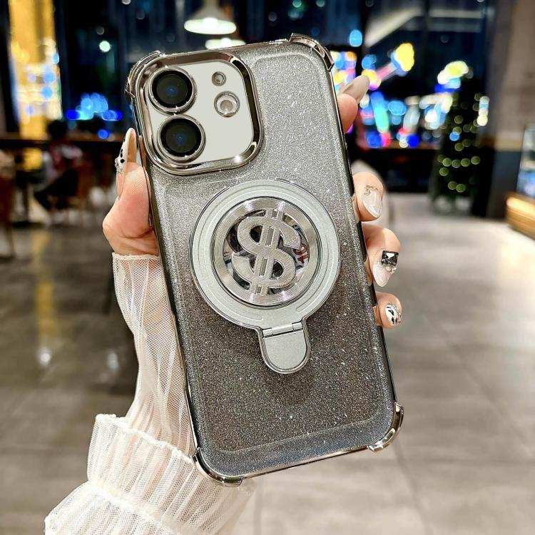 Space Gradient Glitter MagSafe Holder Phone Case with Lens Film