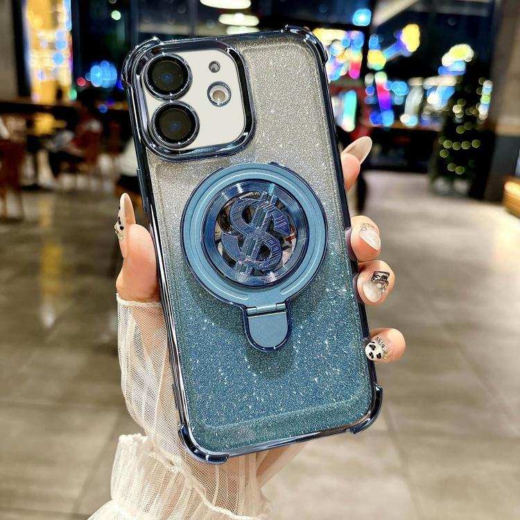 Space Gradient Glitter MagSafe Holder Phone Case with Lens Film