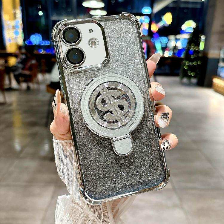 Space Gradient Glitter MagSafe Holder Phone Case with Lens Film