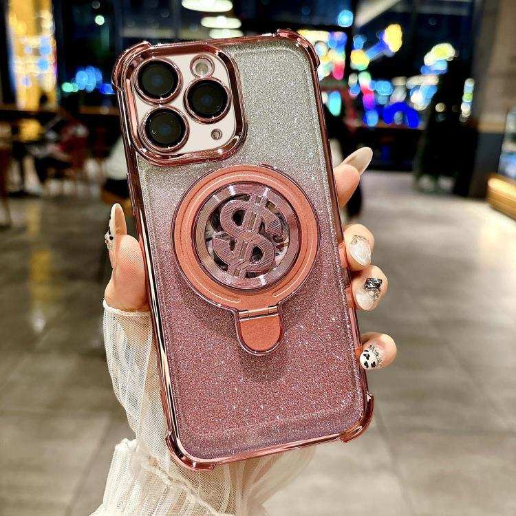 Space Gradient Glitter MagSafe Holder Phone Case with Lens Film