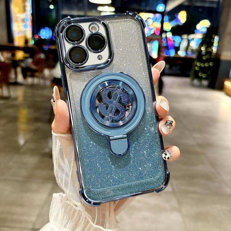 Space Gradient Glitter MagSafe Holder Phone Case with Lens Film