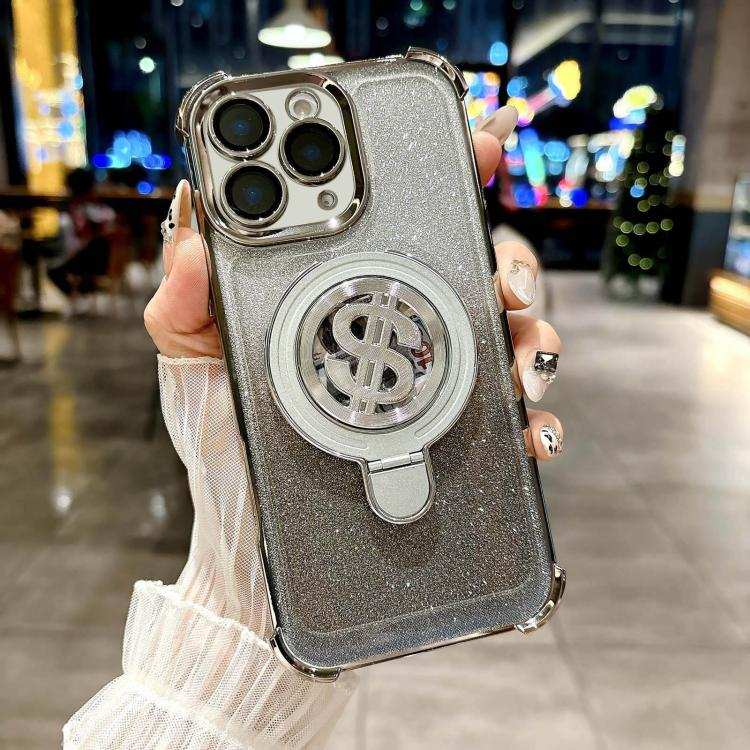 Space Gradient Glitter MagSafe Holder Phone Case with Lens Film