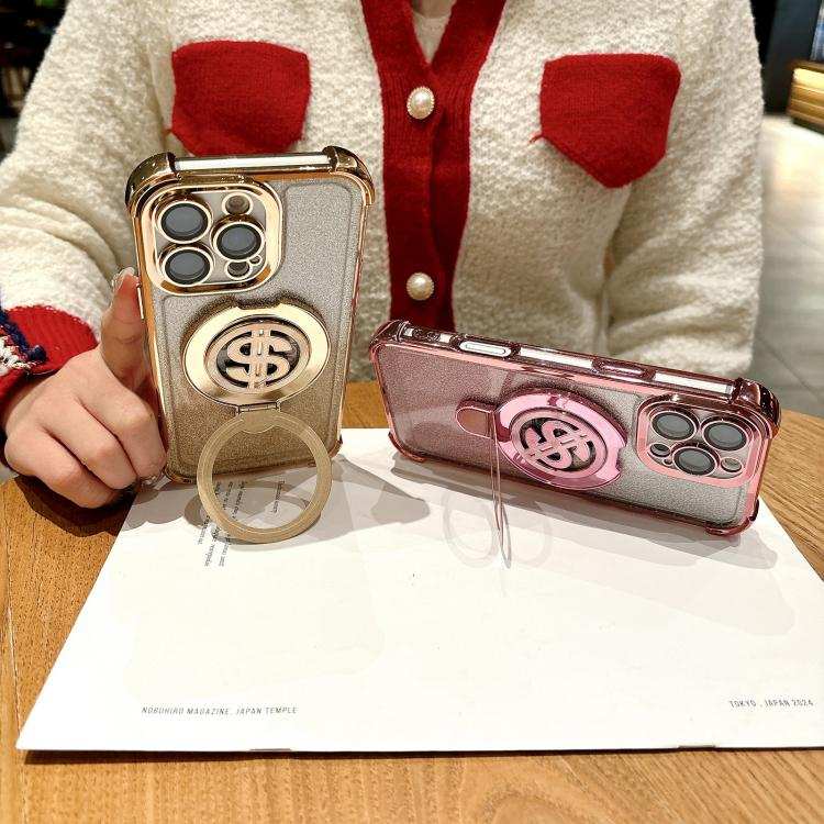 Space Gradient Glitter MagSafe Holder Phone Case with Lens Film