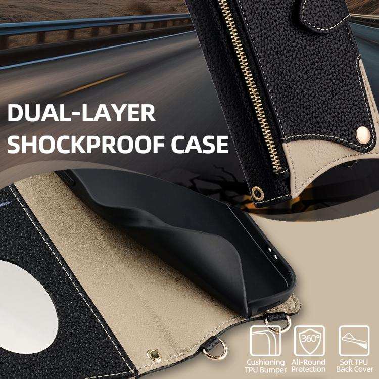 Crossbody Chain Fishtail Litchi Leather Phone Case