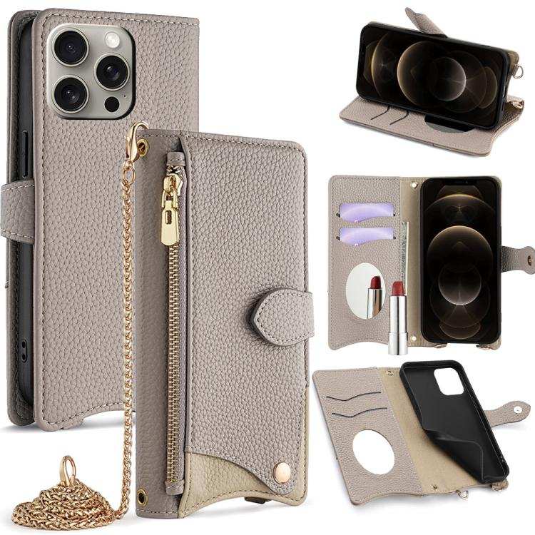 Crossbody Chain Fishtail Litchi Leather Phone Case