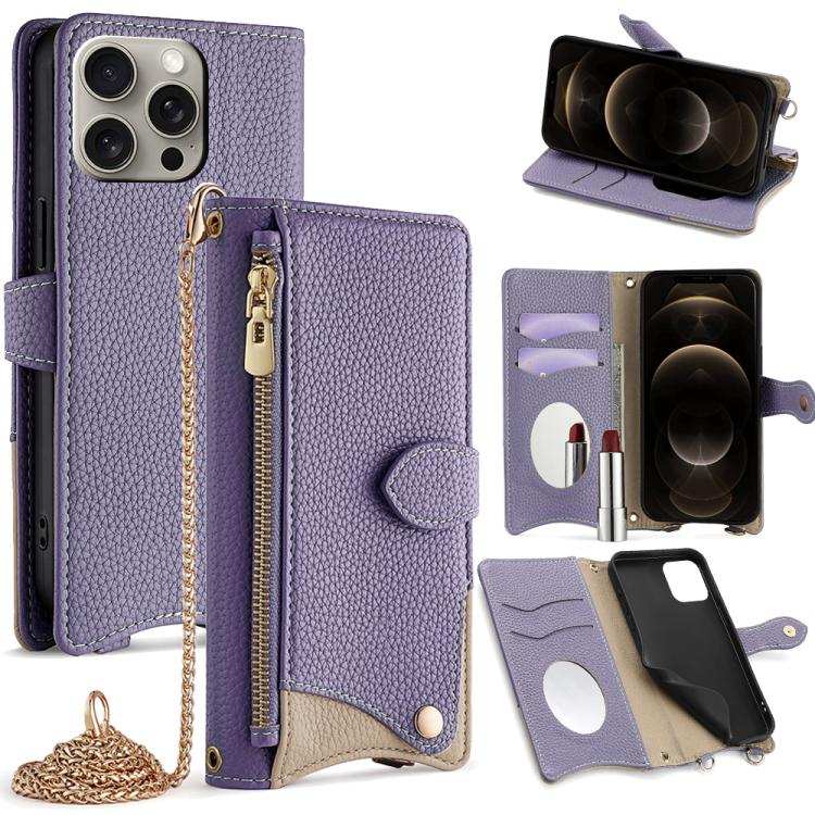 Crossbody Chain Fishtail Litchi Leather Phone Case