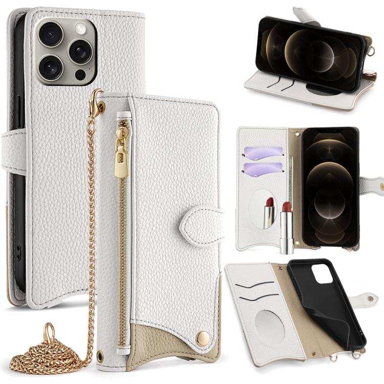 Crossbody Chain Fishtail Litchi Leather Phone Case