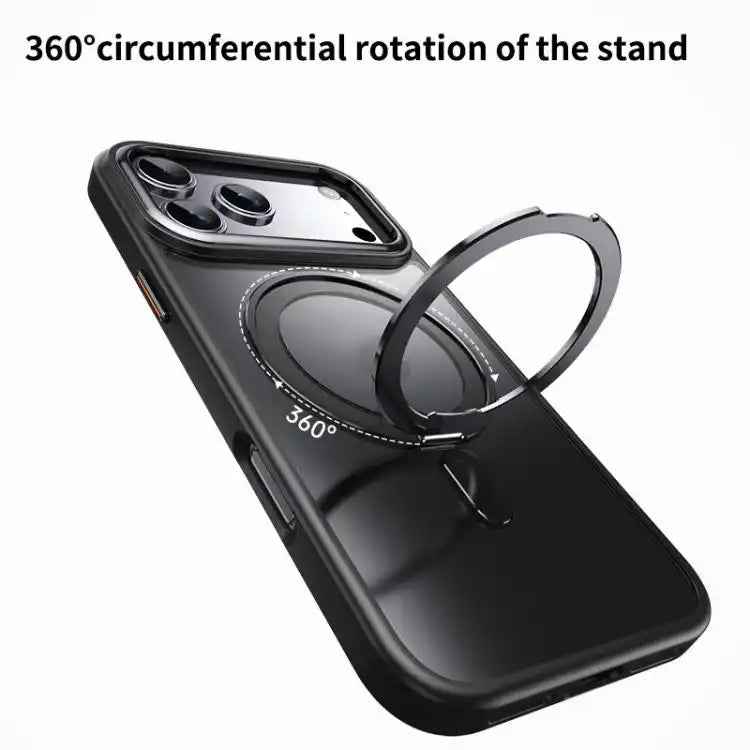 Frosted 360 Degree MagSafe Magnetic Holder Phone Case