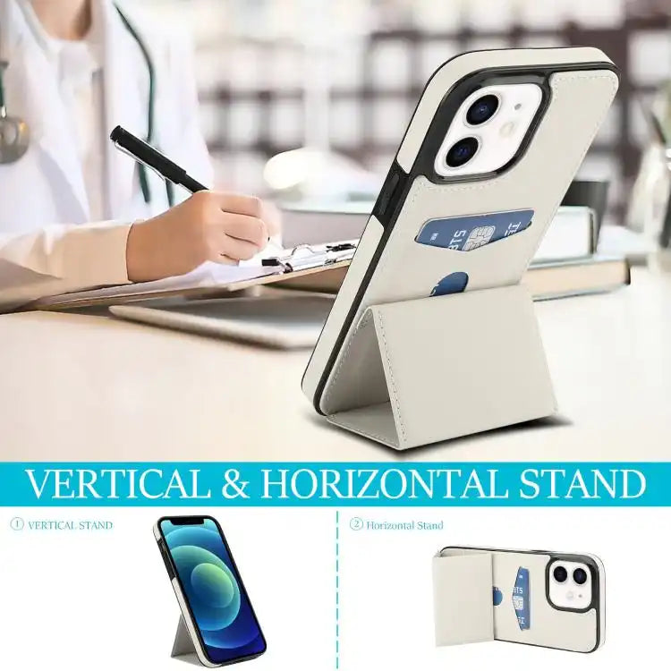 Tri-fold Holder Leather Phone Case with Card Slot