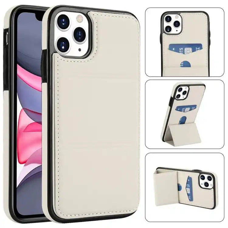 Tri-fold Holder Leather Phone Case with Card Slot