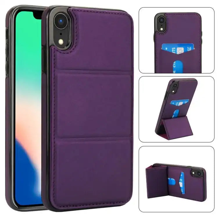 Tri-fold Holder Leather Phone Case with Card Slot