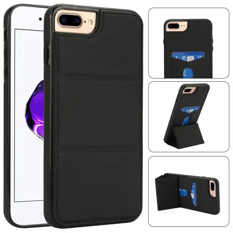 Tri-fold Holder Leather Phone Case with Card Slot