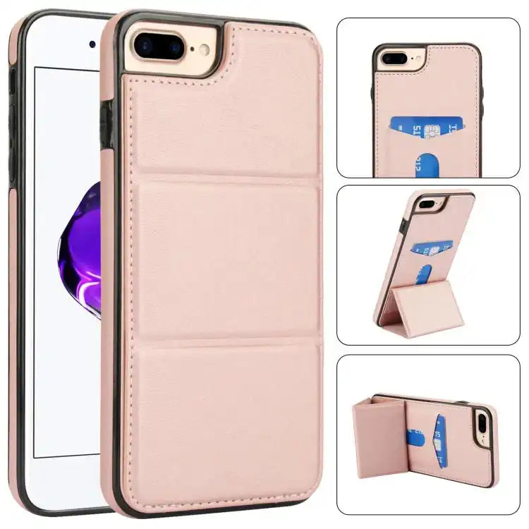 Tri-fold Holder Leather Phone Case with Card Slot