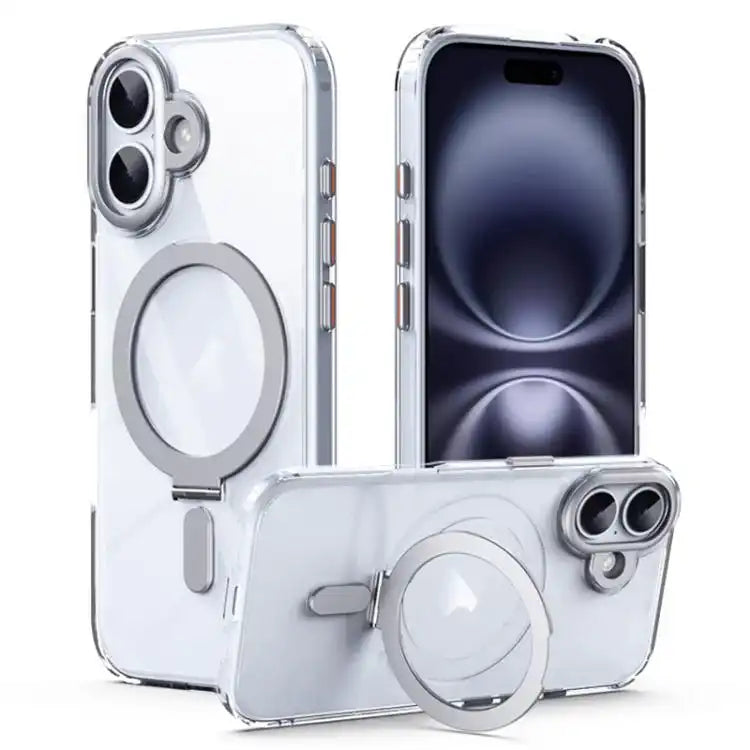 Airbag MagSafe Shockproof Frosted Phone Case with Fold Holder