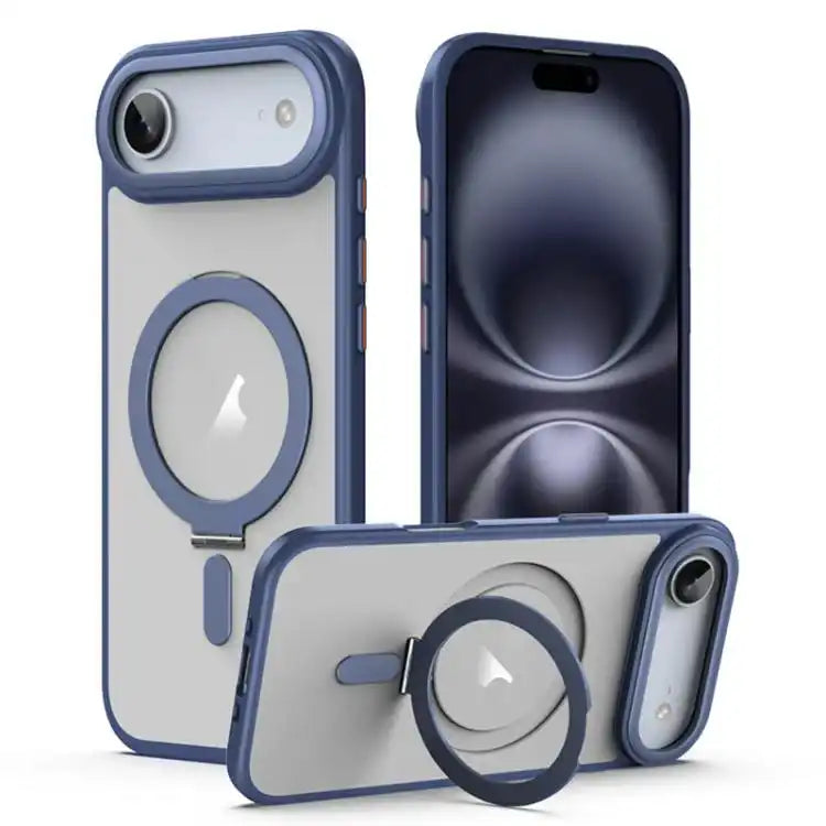 Airbag MagSafe Shockproof Frosted Phone Case with Fold Holder