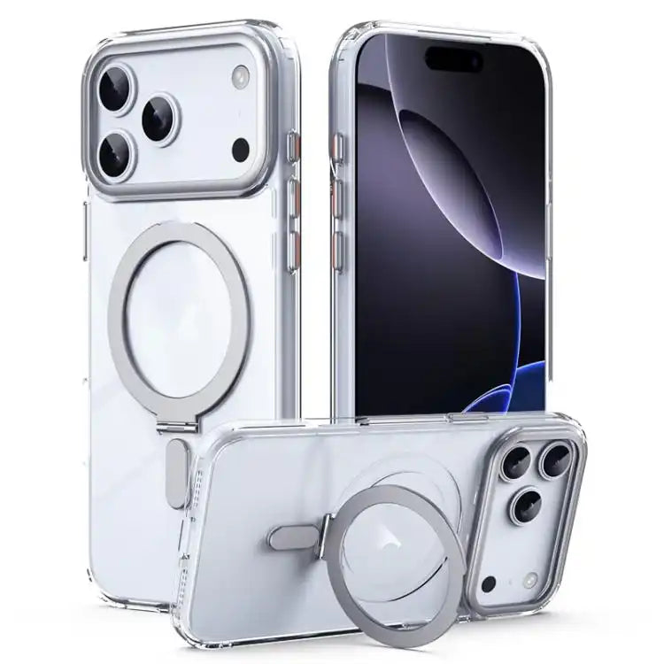 Airbag MagSafe Shockproof Frosted Phone Case with Fold Holder