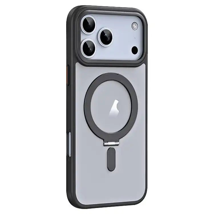 Airbag MagSafe Shockproof Frosted Phone Case with Fold Holder