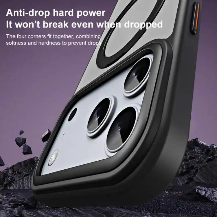 Airbag MagSafe Shockproof Frosted Phone Case with Fold Holder