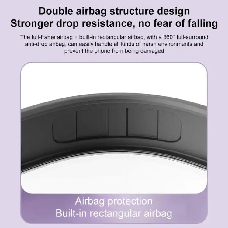 Airbag MagSafe Shockproof Frosted Phone Case with Fold Holder