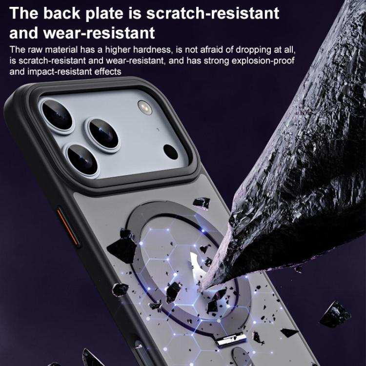 Airbag MagSafe Shockproof Frosted Phone Case with Fold Holder