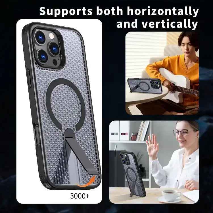 Honeycomb Cooling MagSafe Holder Phone Case