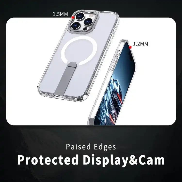 Star Shine Series TPU + PC MagSafe Phone Case with Fold Holder