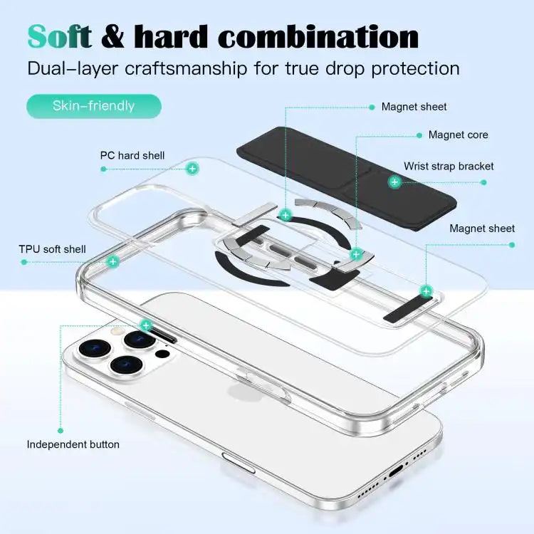 Clear Wristband Holder MagSafe Phone Case