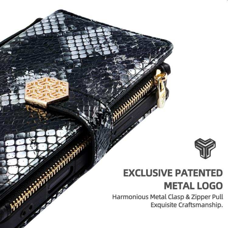 Crossbody Handle Snake Texture Leather Phone Case