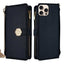 Crossbody Handle Cross Texture Leather Phone Case