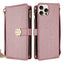 Crossbody Handle Cross Texture Leather Phone Case