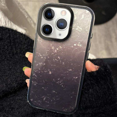 PC Lens Ring Gradient Shell Texture 3 in 1 Phone Case