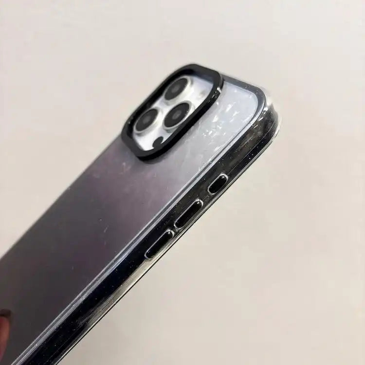 PC Lens Ring Gradient Shell Texture 3 in 1 Phone Case