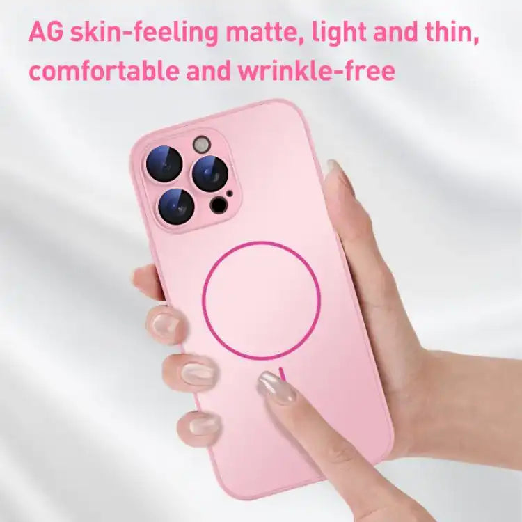 Thin Circle MagSafe Skin-feel AG Glass Phone Case