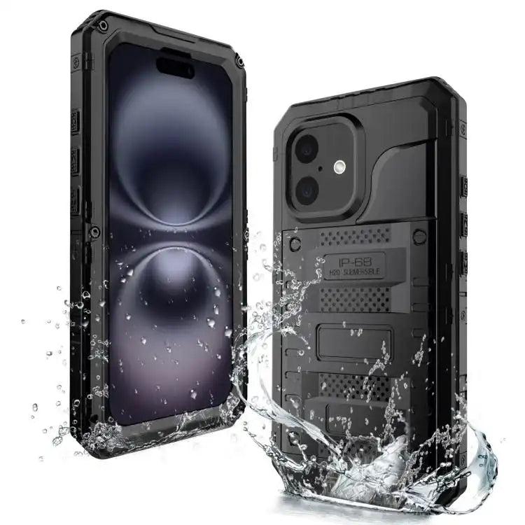 Four-proof Metal Hybrid Silicone Phone Case