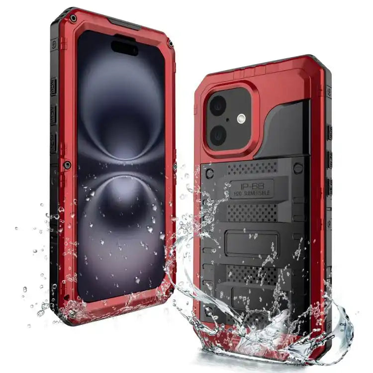 Four-proof Metal Hybrid Silicone Phone Case