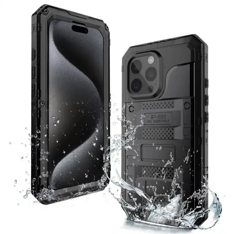 Four-proof Metal Hybrid Silicone Phone Case