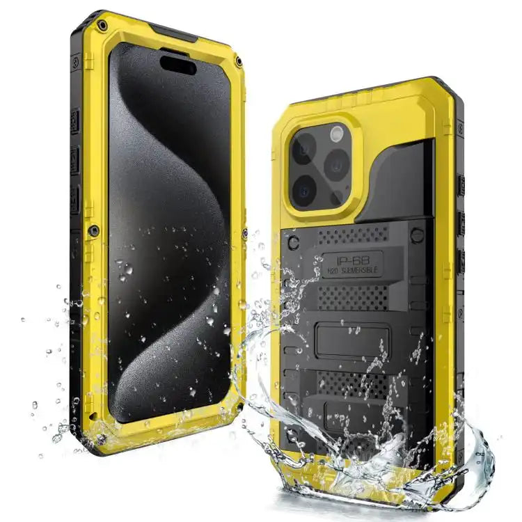 Four-proof Metal Hybrid Silicone Phone Case