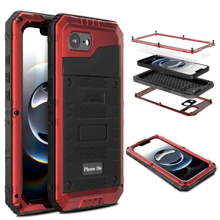 Four-proof Metal Hybrid Silicone Phone Case