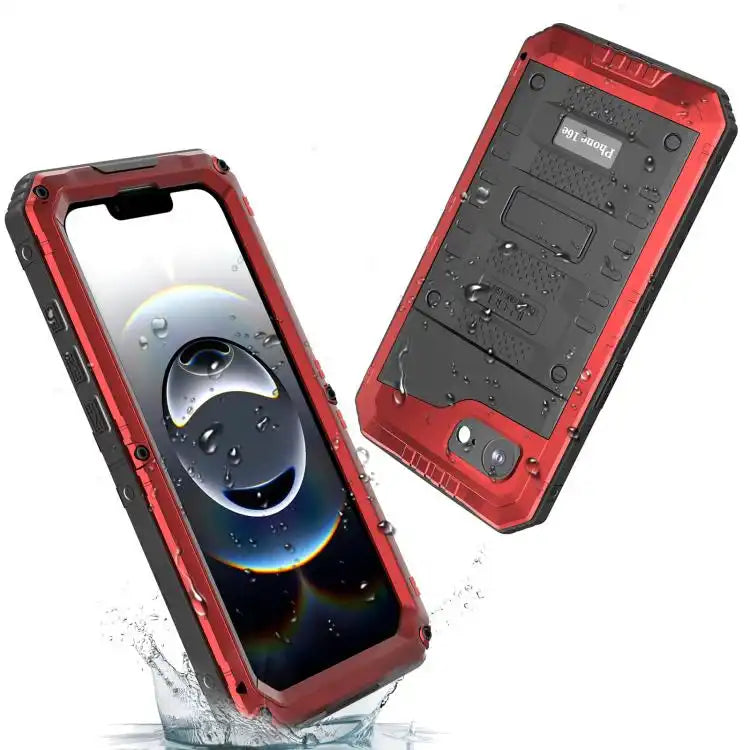 Four-proof Metal Hybrid Silicone Phone Case