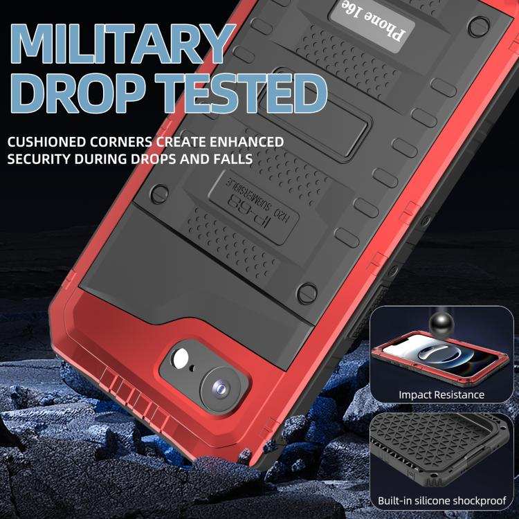 Four-proof Metal Hybrid Silicone Phone Case