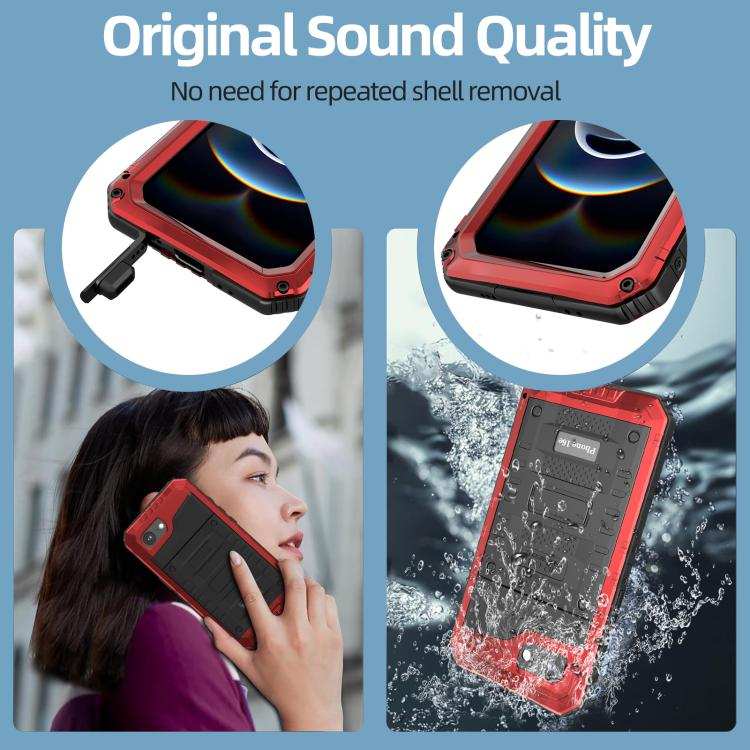 Four-proof Metal Hybrid Silicone Phone Case