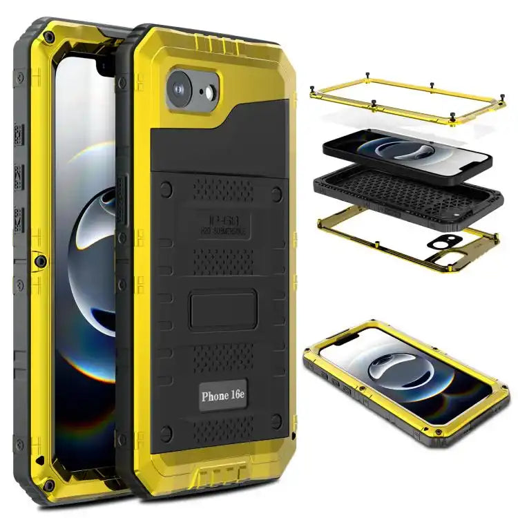 Four-proof Metal Hybrid Silicone Phone Case