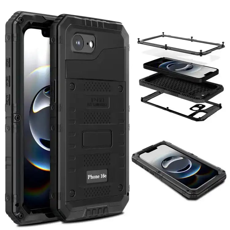 Four-proof Metal Hybrid Silicone Phone Case