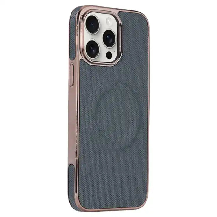 Electroplating Soft Side Sticker Leather MagSafe Phone Case