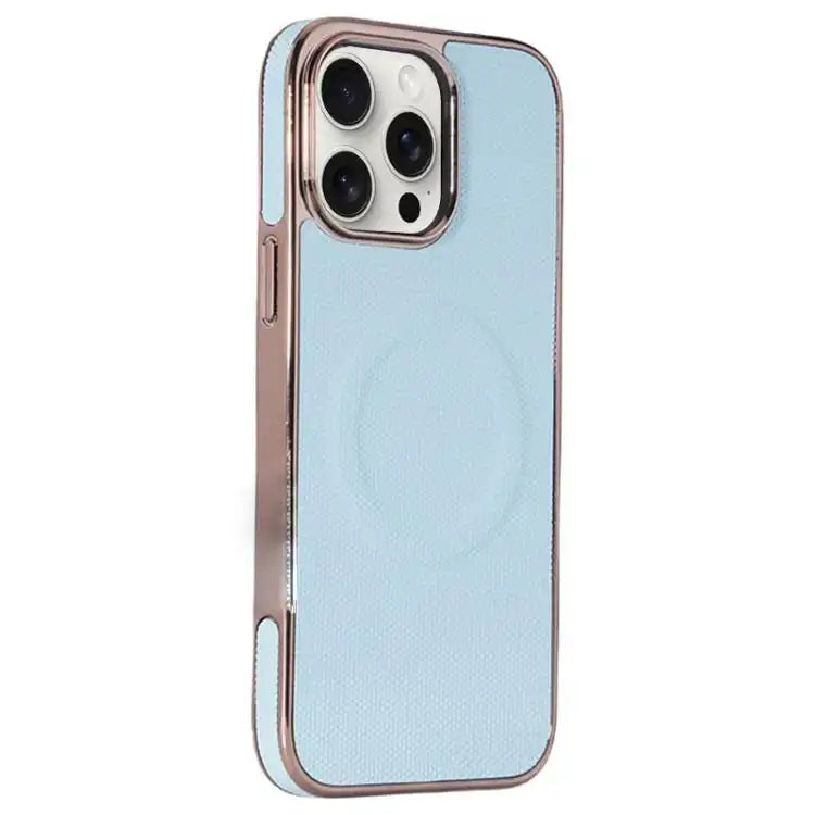 Electroplating Soft Side Sticker Leather MagSafe Phone Case