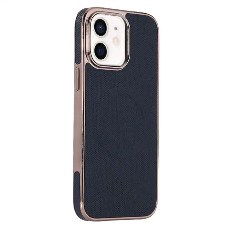 Electroplating Soft Side Sticker Leather MagSafe Phone Case